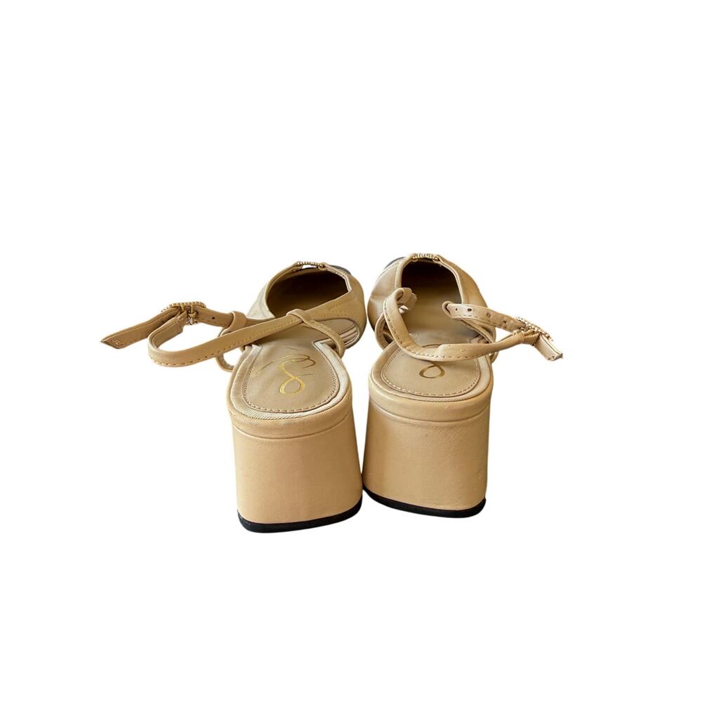 Sam Edelman Women's Summer Sand Black Leather Tarra Slingback Sandals Size 8 - Picture 8 of 10